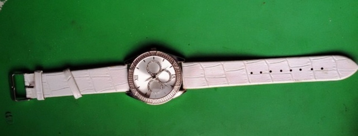 Часы Ив Роше стразы серебро крокодил, фото №3