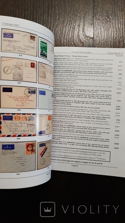 Прейскурант аукцион марок Millennium 7.2.2007г 969 лотов 84с, фото №4