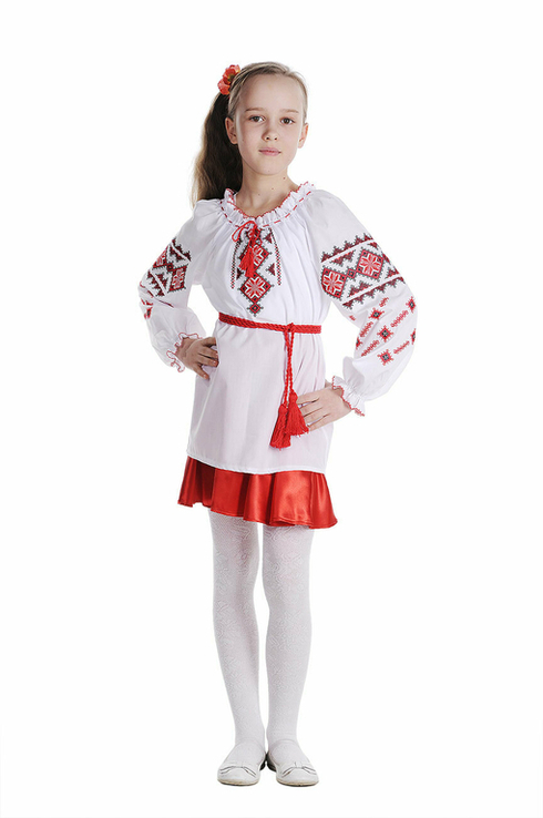 Блуза для дівчинки Гуцулочка (сорочкова біла), фото №3
