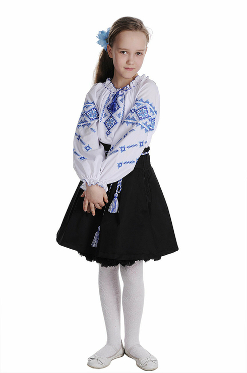 Блуза для дівчинки Гуцулочка (сорочкова біла), фото №7