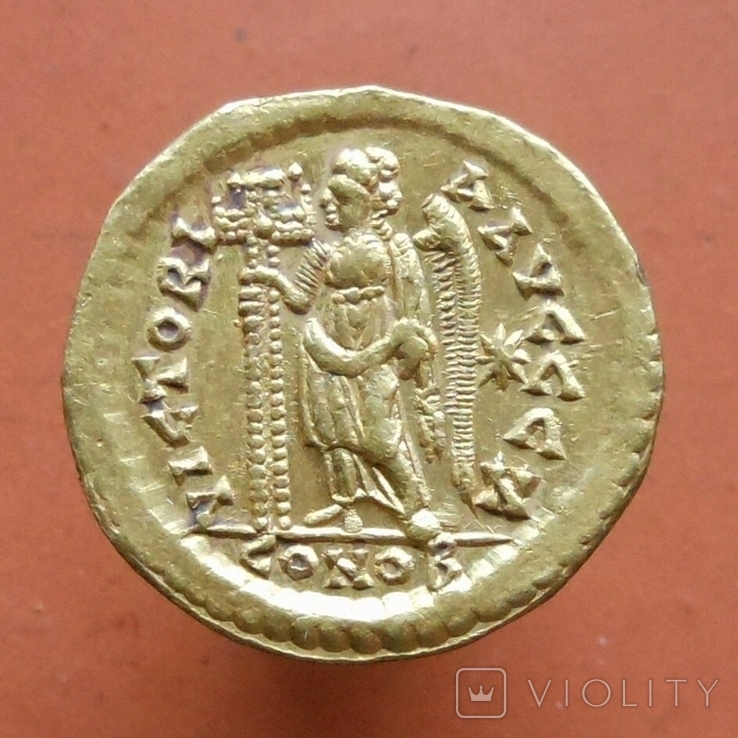 Восточная Римская империя: Маркиан (450-457) солид, фото №3