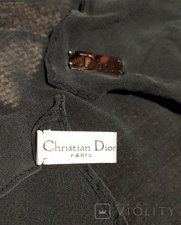 Шелковый платок, шаль - вуаль, палантин Christian Dior Paris, Италия, photo number 4