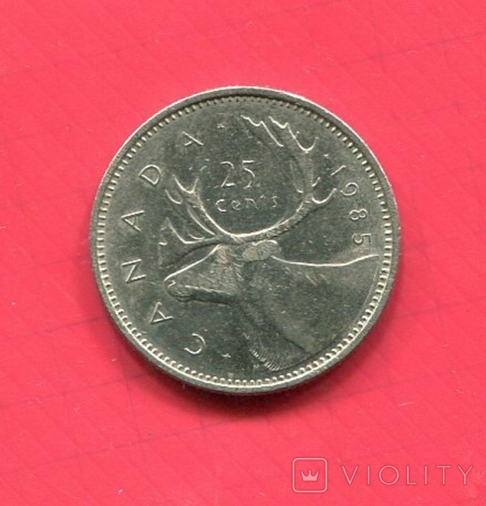 Канада 25 центов 1985 Лось