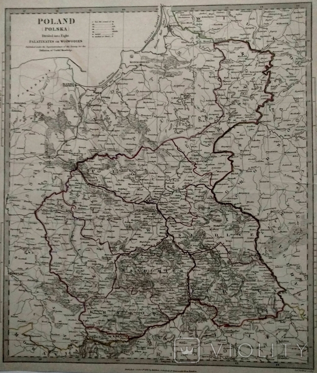 1831 Польша Галиция (большая карта 34х40,5) СерияАнтик