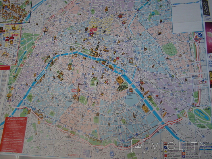 Map plan of Paris for tourists in 2006, photo number 2