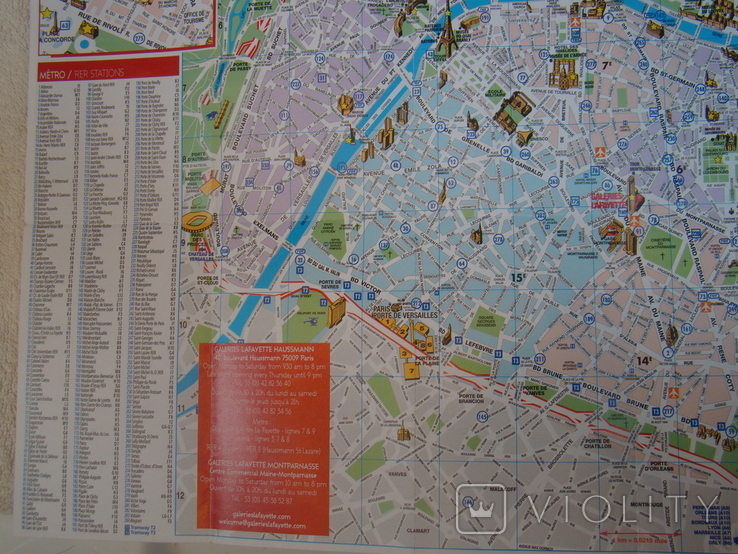 Map plan of Paris for tourists in 2006, photo number 6