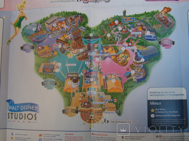 Plan map of Disneyland Paris - two parks, 2017 - 25 years of the park, photo number 5