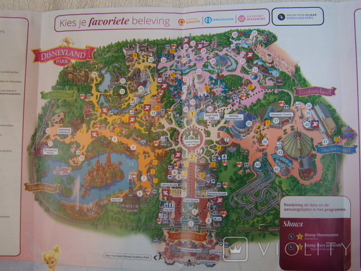 Plan map of Disneyland Paris - two parks, 2017 - 25 years of the park, photo number 6