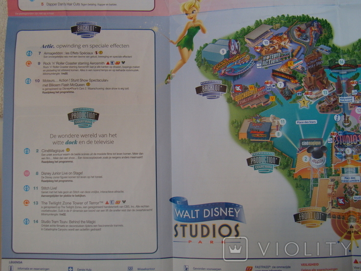 Plan map of Disneyland Paris - two parks, 2017 - 25 years of the park, photo number 8