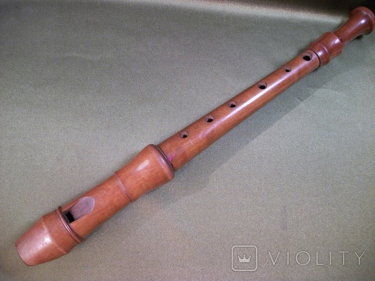 21F5 Блок флейта, дудка, старый музыкальный инструмент. Дерево. Длина 32,5 см, фото №2