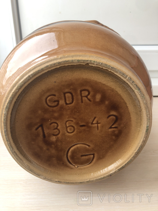 Напольная ваза ГДР. Керамика., фото №7