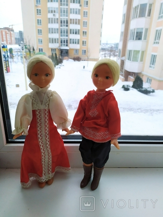 Коллекционная паричковая кукла пара в национальных костюмах клеймо Днепропетровск, photo number 3