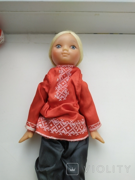 Коллекционная паричковая кукла пара в национальных костюмах клеймо Днепропетровск, photo number 12