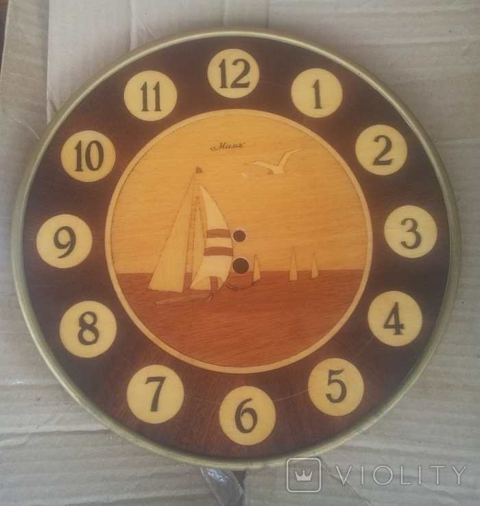 The dial of the wall clock "Lighthouse". USSR, photo number 2