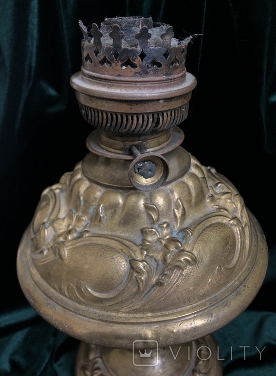 Бронзова лампа,сецесія 1910-х років, фото №4