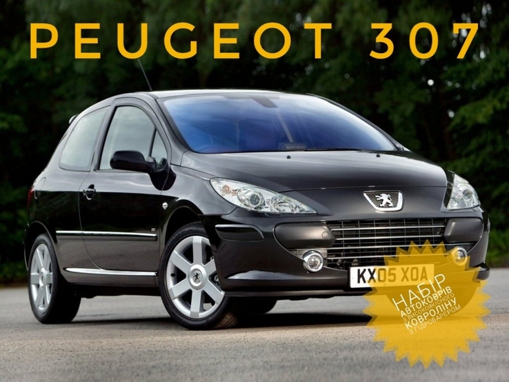 Автоковри Peugeot 307 з ковроліну, photo number 2