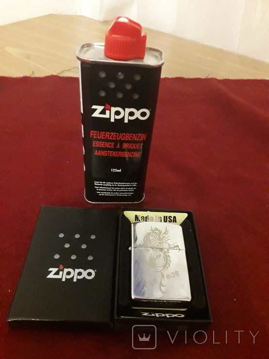 Зажигалка ZIPPO плюс бензин копия, фото №2