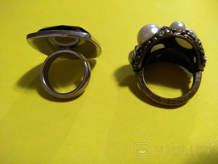 Кольцо,перстень бижутерия, фото №3