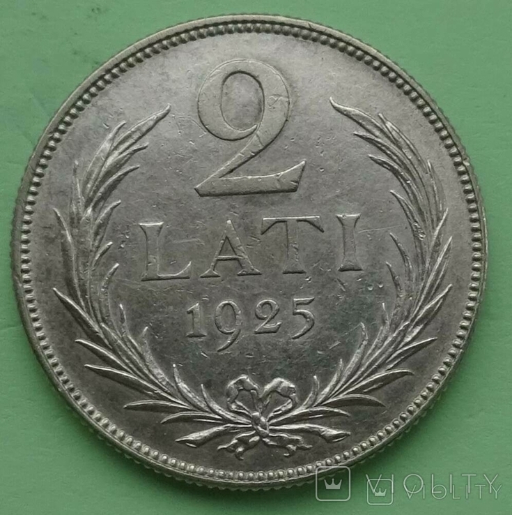2 лата, Латвия, 1925 год.