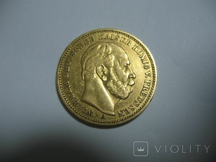 20 марок 1883 Германия Вильгельм, фото №2