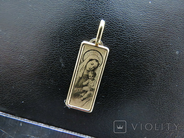 Иконка Богородица золото 0,95 грамм 585`, фото №4