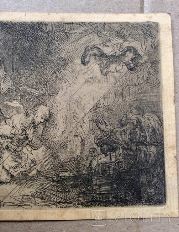 Гравюра.Рембрандт Харменс ван Рейн 1641 г, фото №4