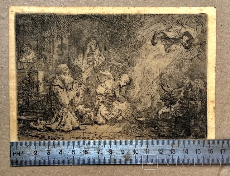 Гравюра.Рембрандт Харменс ван Рейн 1641 г, фото №6