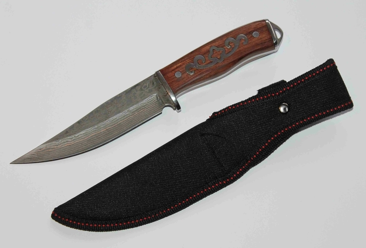 Охотничий нож Дамаск 21.5 cm, фото №3