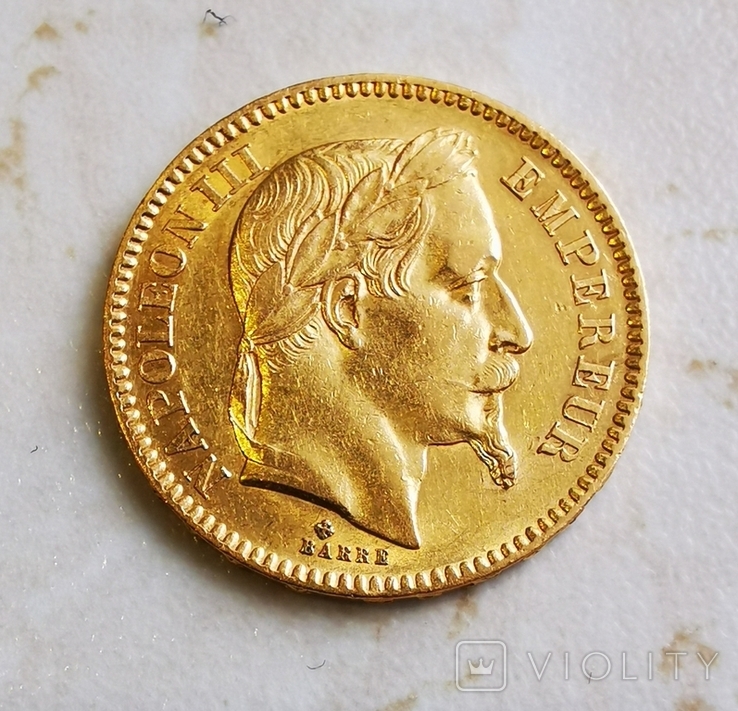 20 франков 1866 года, фото №2