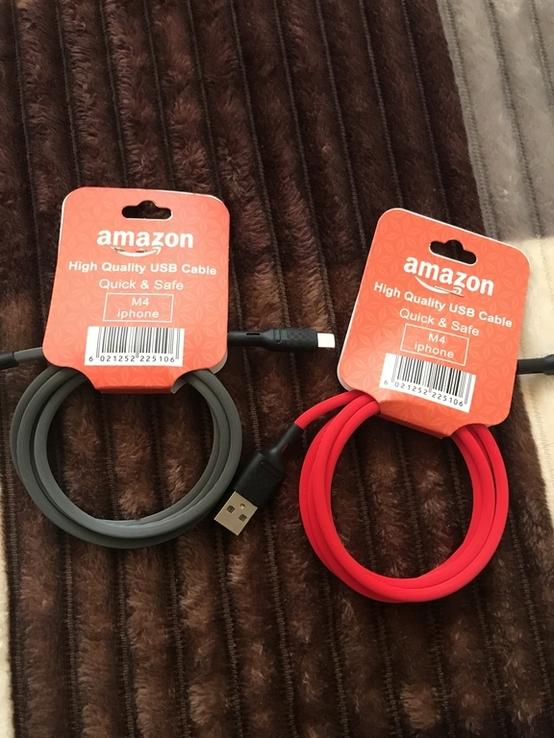 Кабель, шнур, зарядка, лайтинг Apple Lightning USB 1 м. Amazon. iPhone