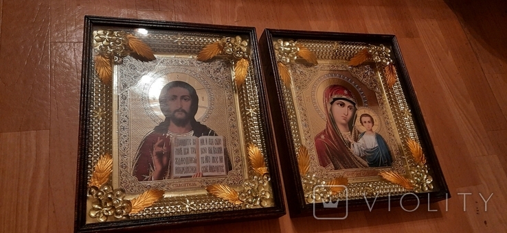 Иконы: Божья Матерь Казанская + Иисус - Спаситель, фото №2