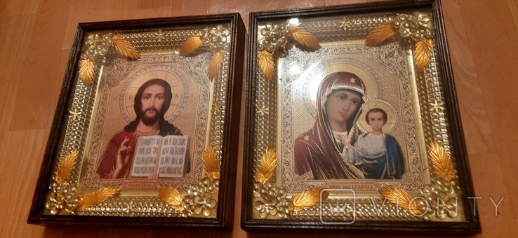 Иконы: Божья Матерь Казанская + Иисус - Спаситель, фото №5