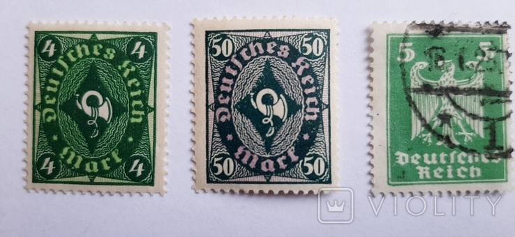 Почтовые марки старая Германия 10 шт., фото №6