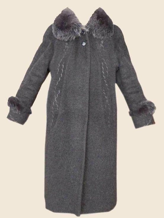 Шерстяное пальто с воротником, фото №2