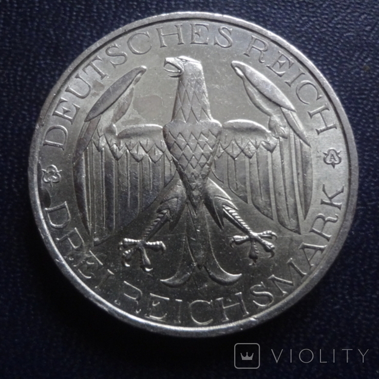 3 марки 1929 Германия Вальдек серебро (1.4.1), фото №4