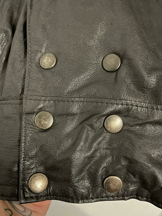 Винтажный экслюзив! кожаная куртка с обьемными рукавамии, s-м, фото №3
