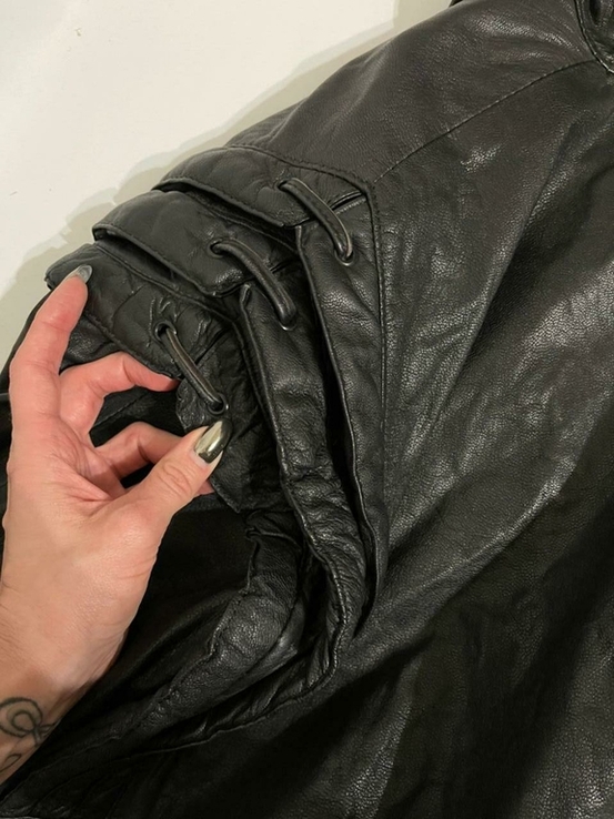 Винтажный экслюзив! кожаная куртка с обьемными рукавамии, s-м, фото №5