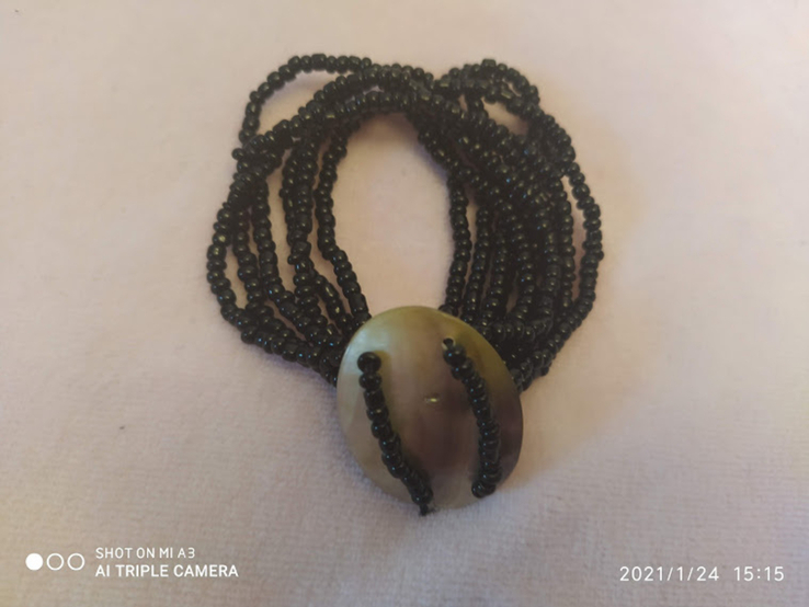 Перстні,браслет з натурального бісеру і каміння, фото №3