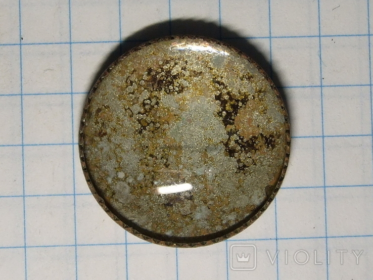 Старинная круглая пуговица с прозрачной вставкой (брошь, накладка, подвеска?), фото №10