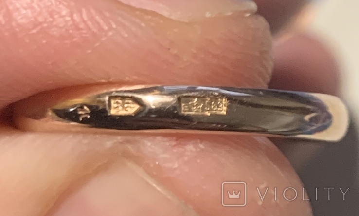 Кольцо с бриллиантами 0,65 карат, СССР, фото №3