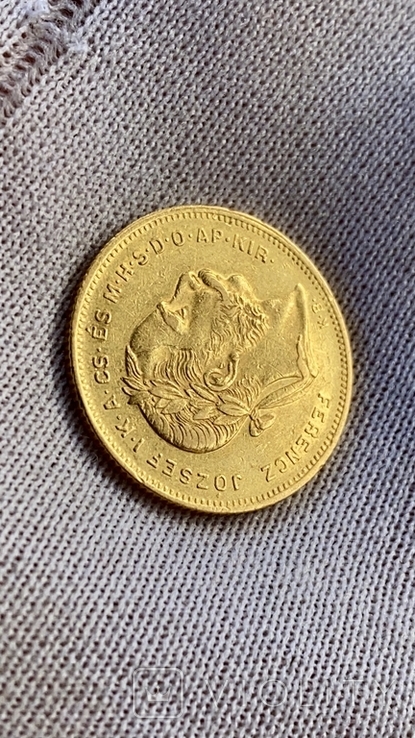 8 форинтов 20 франков 1875 Австро-Венгрия, фото №4