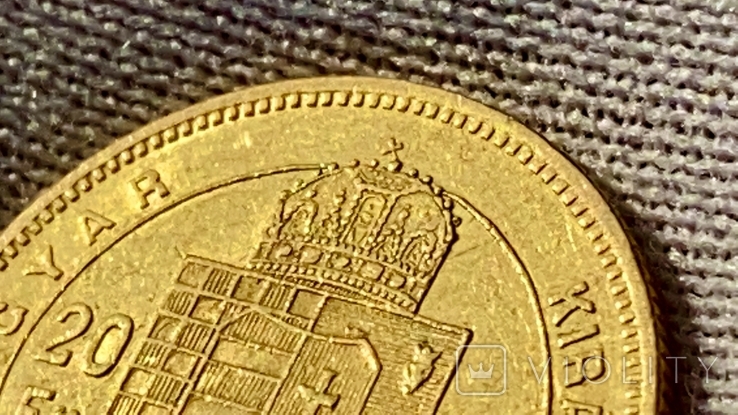 8 форинтов 20 франков 1875 Австро-Венгрия, фото №7