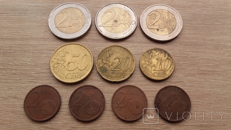 Монеты Евро,евро-центы.