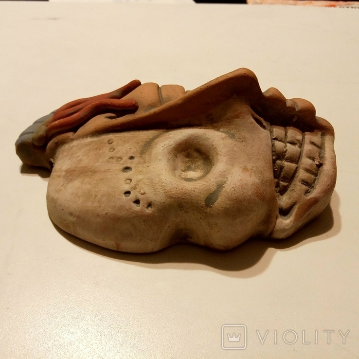 Глиняная маска .Коренного жителя Южной Америки + череп, photo number 5