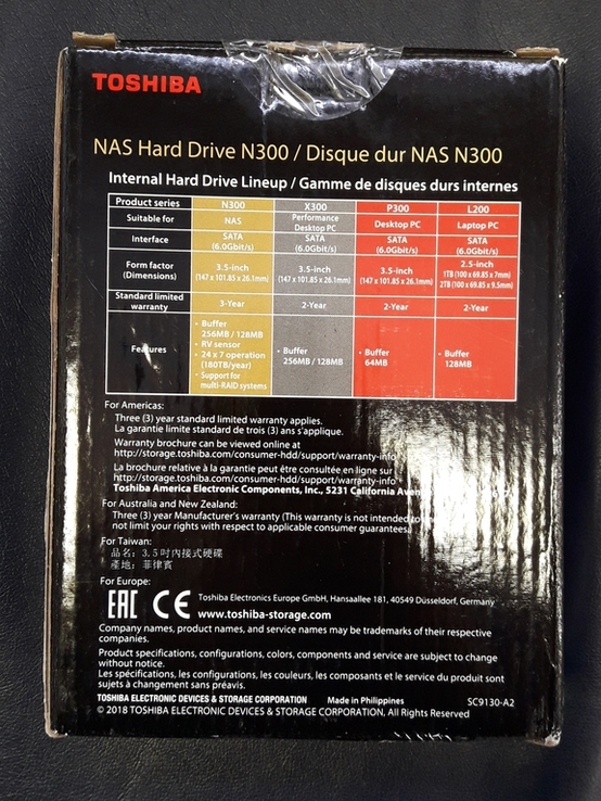 Жесткий диск Toshiba N300 4Tb (HDWQ140EZSTA), numer zdjęcia 3