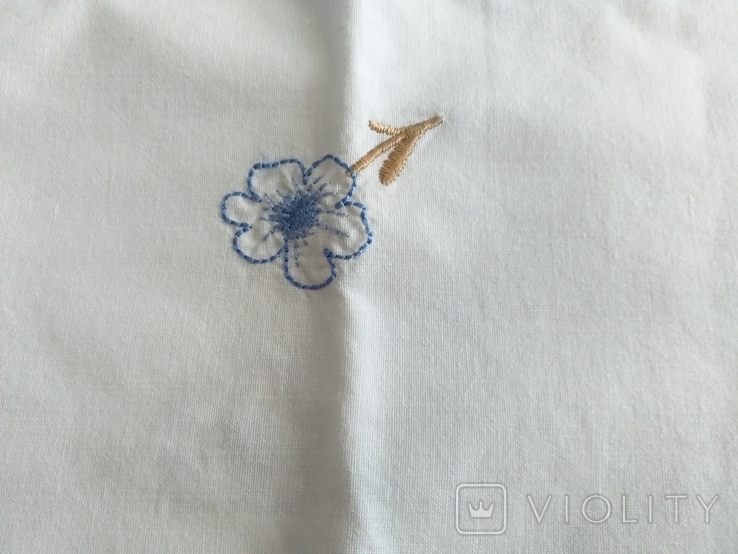 Вышитые цветочки наволочка валик, фото №5