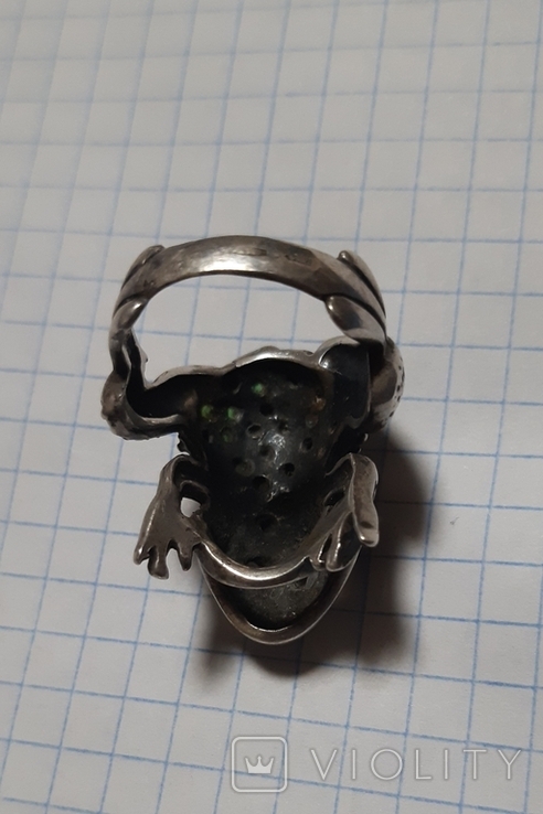 Кольцо Серебро Лягушка, фото №3