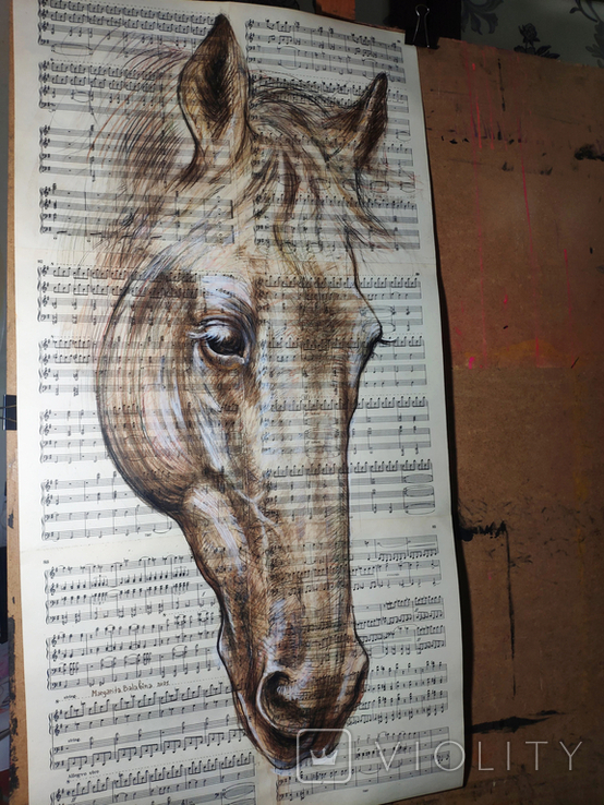 "Horse portrait" - 82х42 cm - Margarita Balabina, фото №6