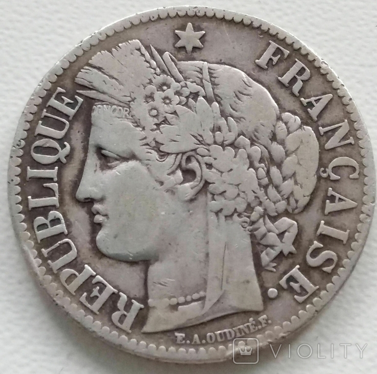 Франция 2 франка 1887 года
