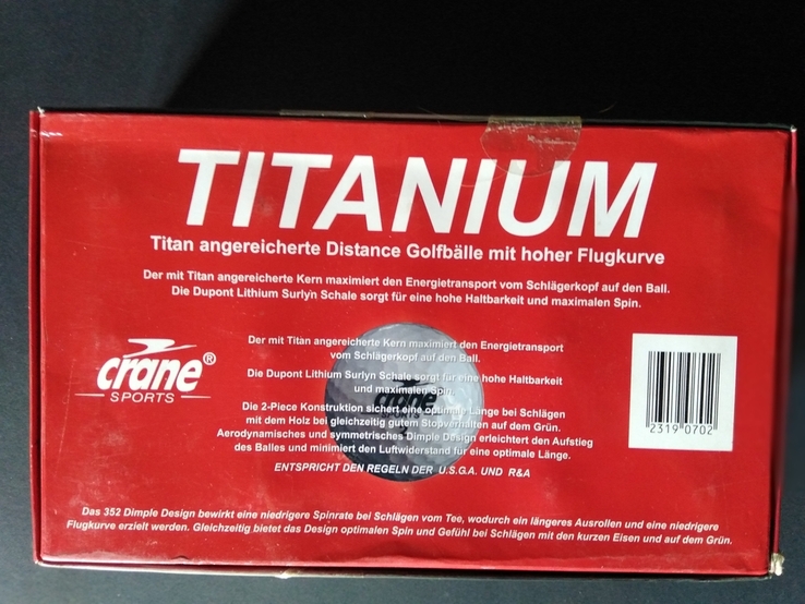 Шарики для гольфа Crane Titanium, фото №6